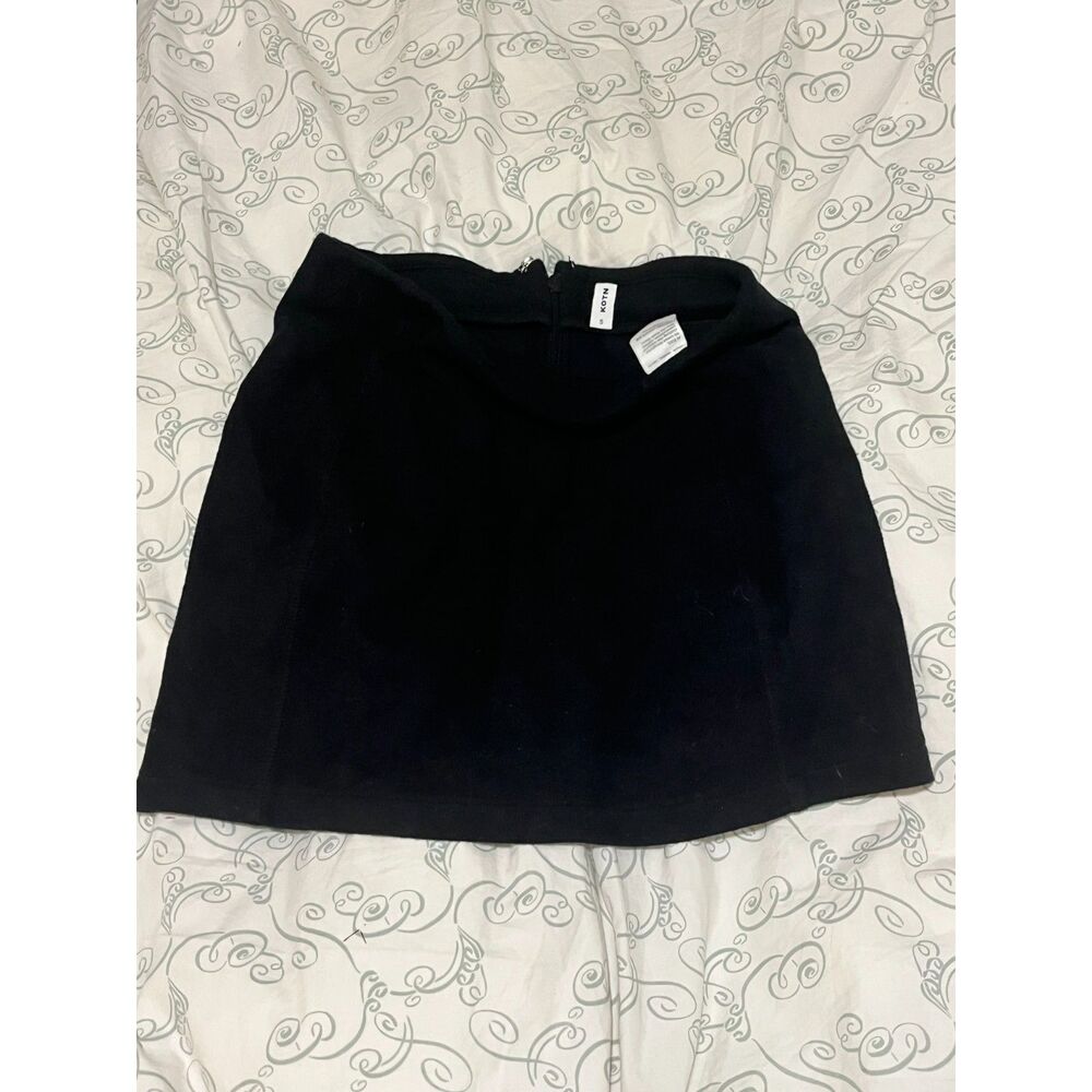 KOTN black mini skirt zip back